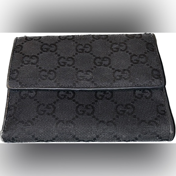 Gucci Handbags - Authentic Gucci GG Canvas & Leather Monogram Bifold Wallet Vintage